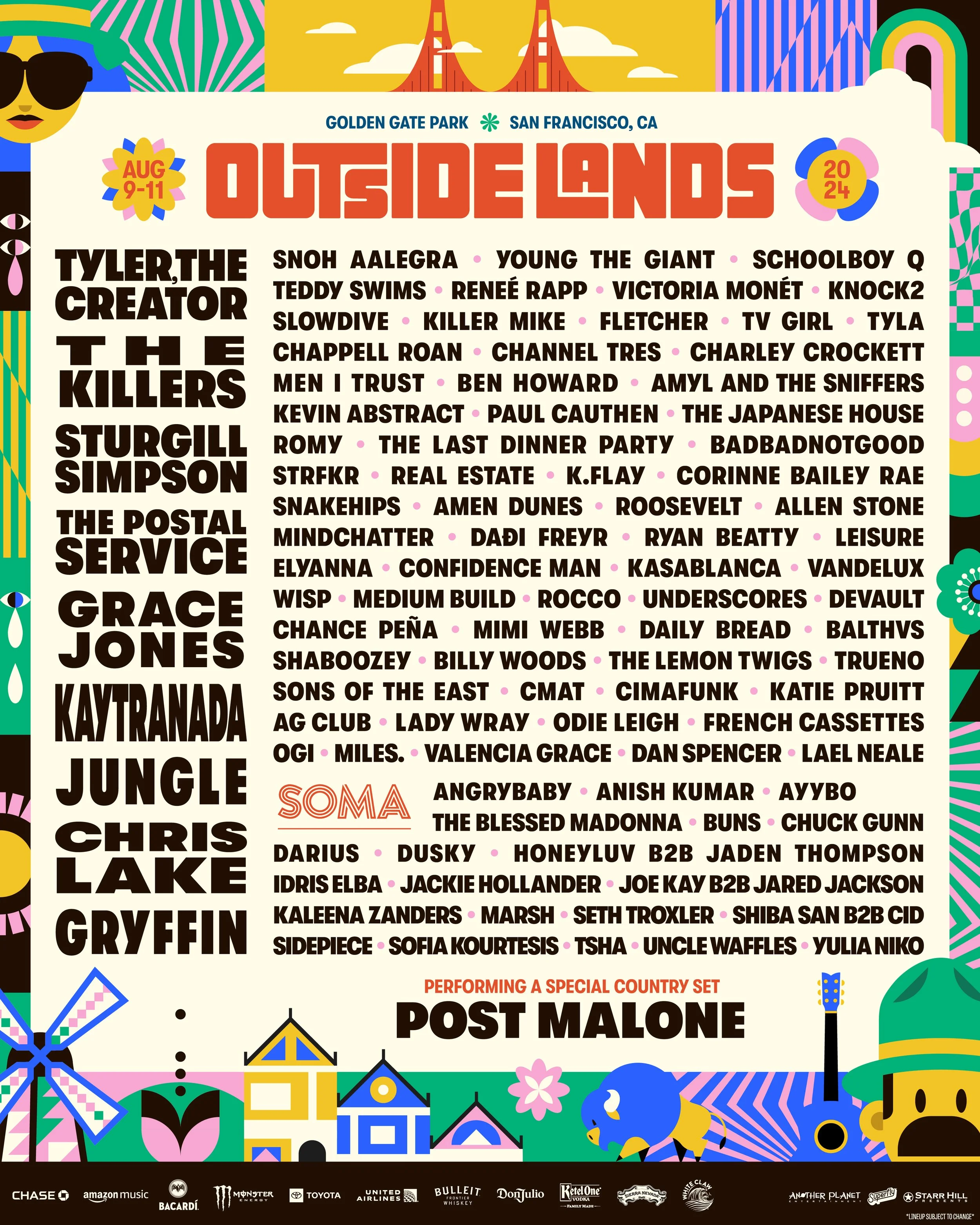 OUTSIDE LANDS JUST DROPPED A KILLER 2024 LINEUP — Get Some Magazine